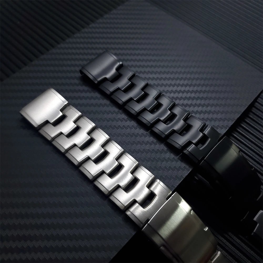 Premium Titanium Metal Watch Band with QuickFit Clasp - 26mm/22mm Strap