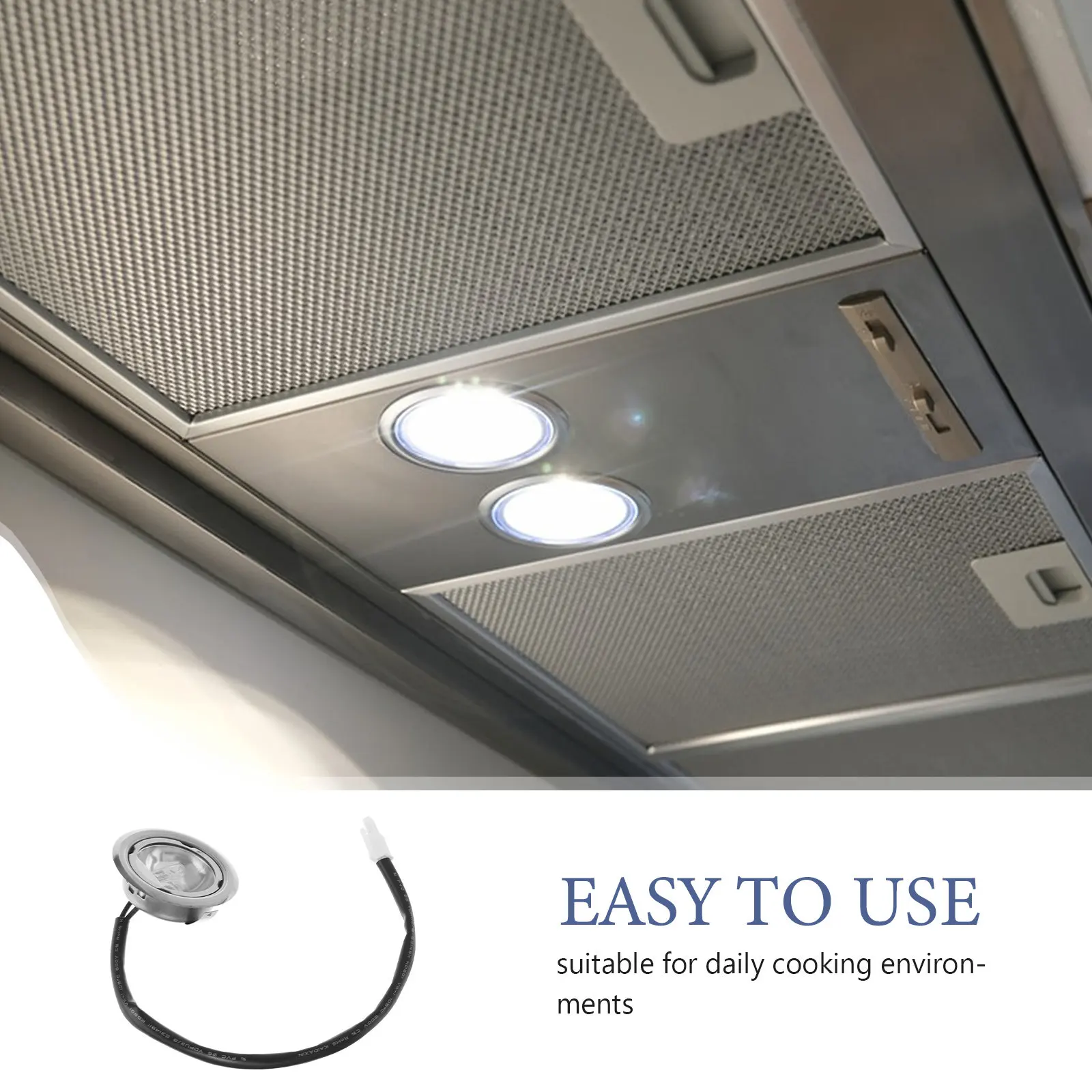 65mm 원형 LED 레인지 후드 전구 저전력 할로겐 매립형 퍽 스타일 조명 주방 스토브 오븐 조명 전구