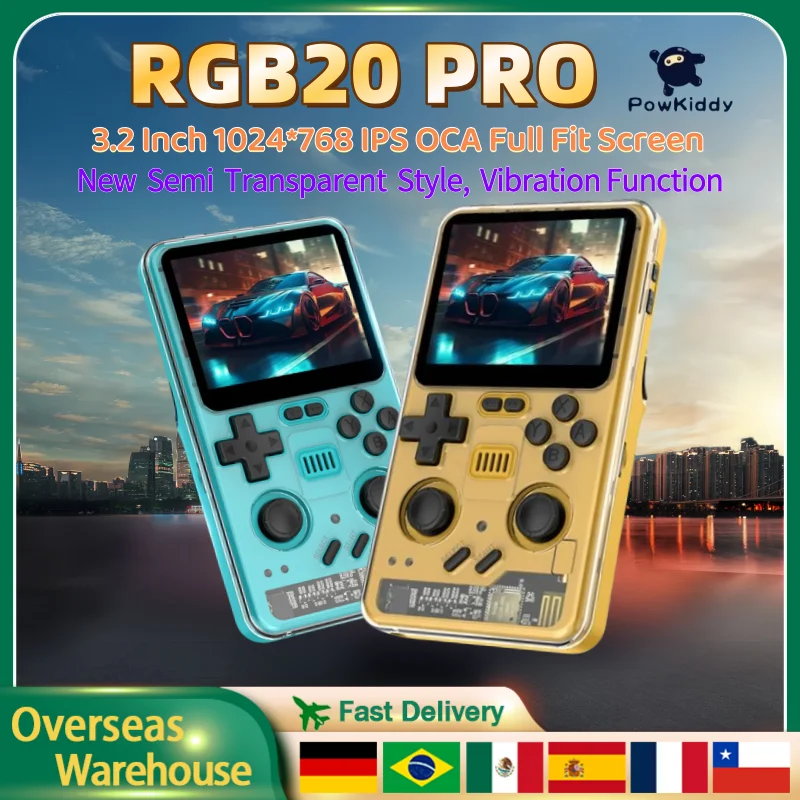 POWKIDDY RGB20 PRO Handheld Game Console Vibration Function
