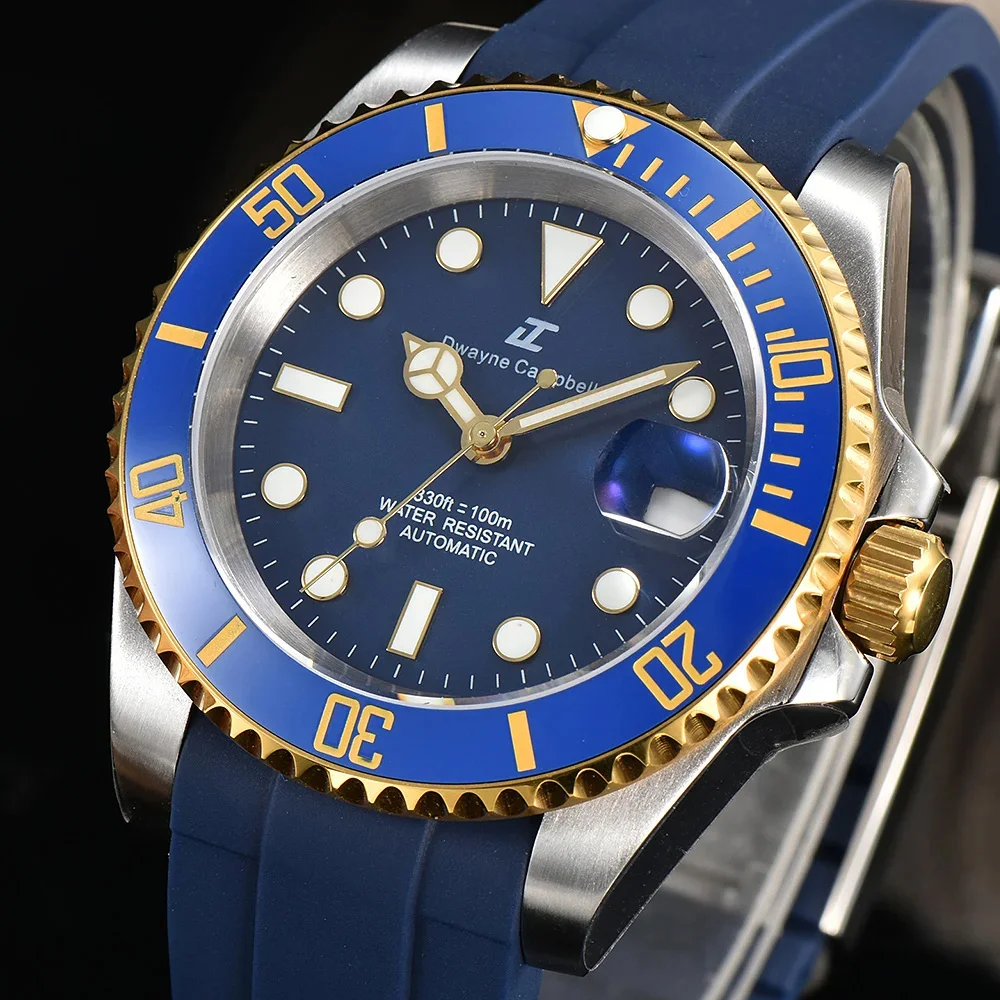 40.5mm Diving Automatic Mechanical Men's watches NH35 Movement Waterproof Wristwatch Sapphire Steel watch