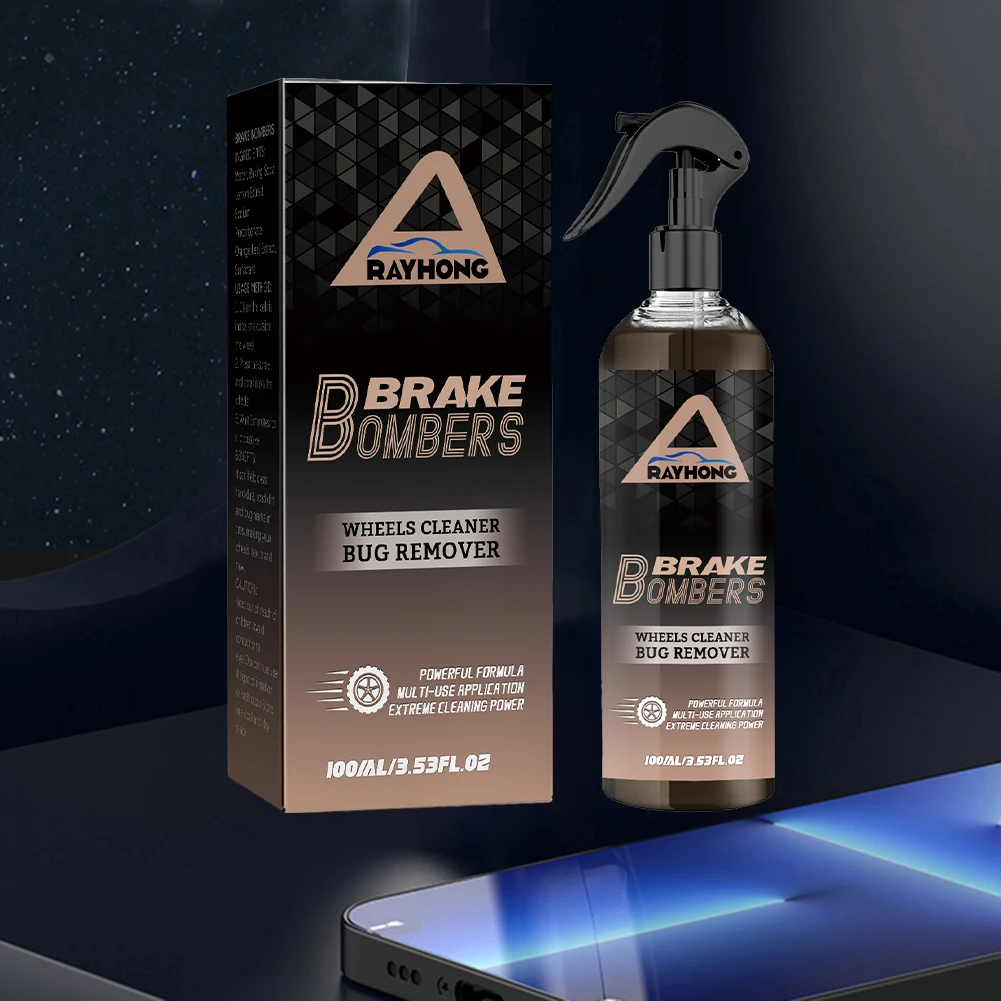 100ml Wheel Cleaner Spray Long Lasting Rust Removal Spray Car Tire Brightener Car Maintenance Supplies