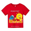 The Sesame Street Elmo Cartoon Print Funny Kids T shirt Summer Short Sleeve Children Clothes Cotton Baby Boys Girls T-Shirts 3