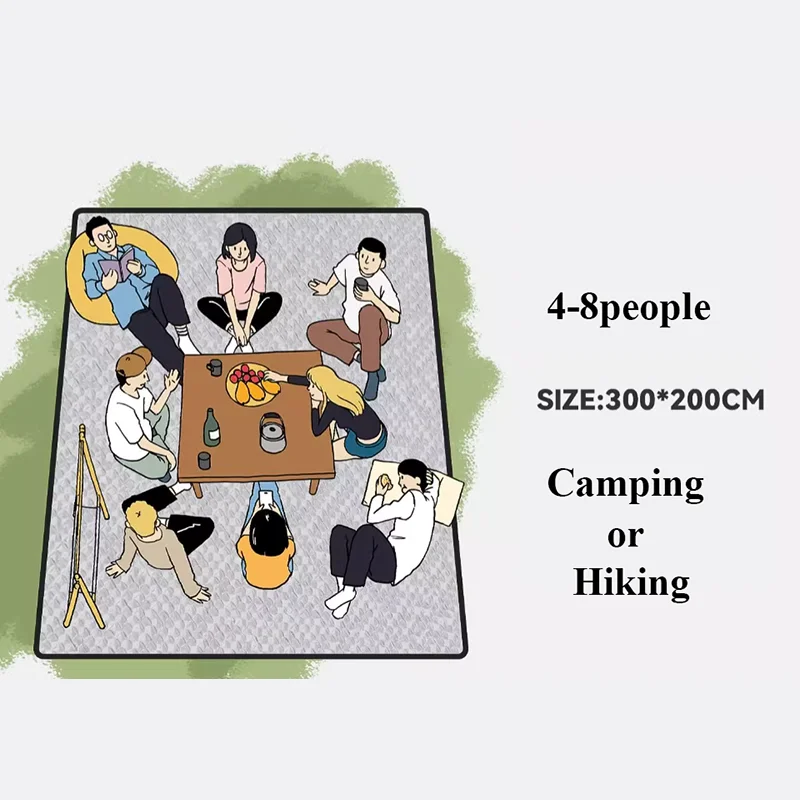 Camping Mat TXZ Outdoor Picnic Moisture-proof Double-sided Thick Aluminum Film Waterproof Beach Portable Tent Floor