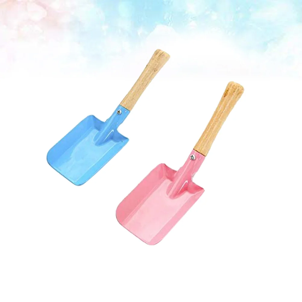 2 Pcs Handheld Tool Succulent Tranplanting Wooden Flower Spade Garden Scoop