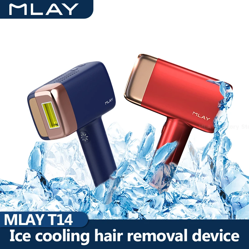 MLAY T14 Laser Hair Removal Device Ice Cooling IPL Laser Epilator Home Use Depilador for Women Replaceable Professional Painless