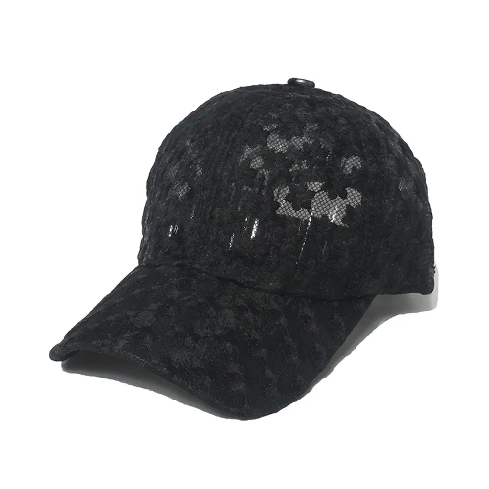 Baseball Cap 1PC Women Korean Version Summer Thin Lace Flower Mesh Breathable Sun Hat