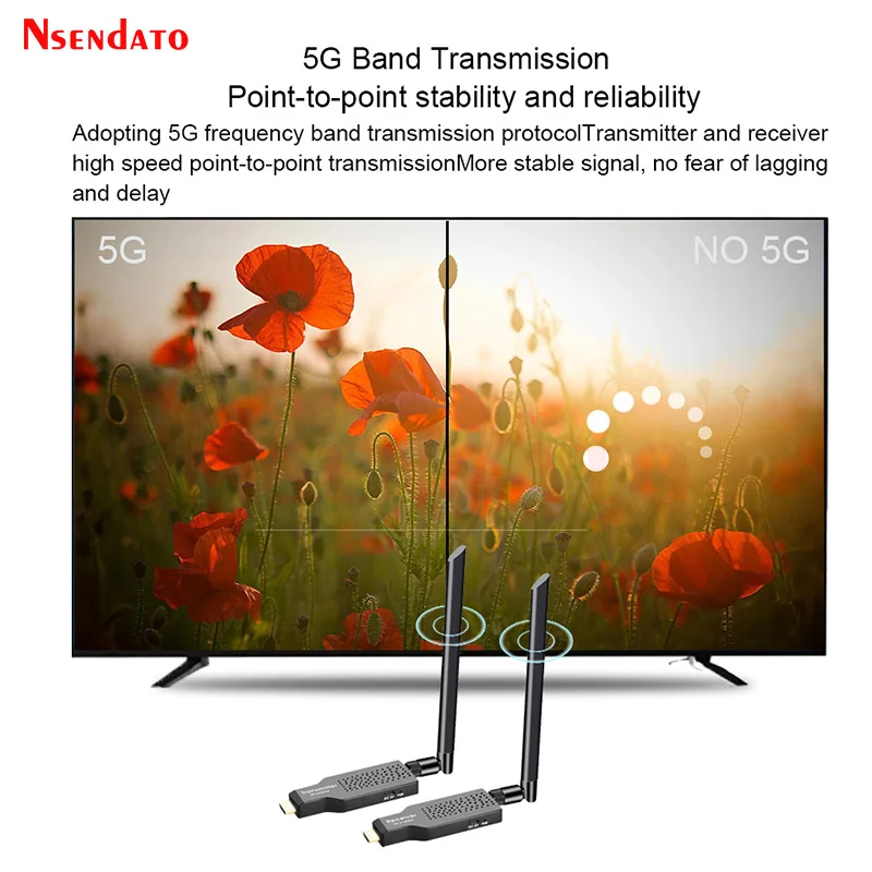 1080P HDMI Wireless Extender HDMI Video Transmitter and Receiver 50m Wireless Display TV Stick dongle For PS4 Camera PC to TV