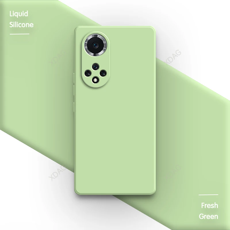 Luxurious Shockproof Liquid Silicone Phone Case - Pure Color Back Cover