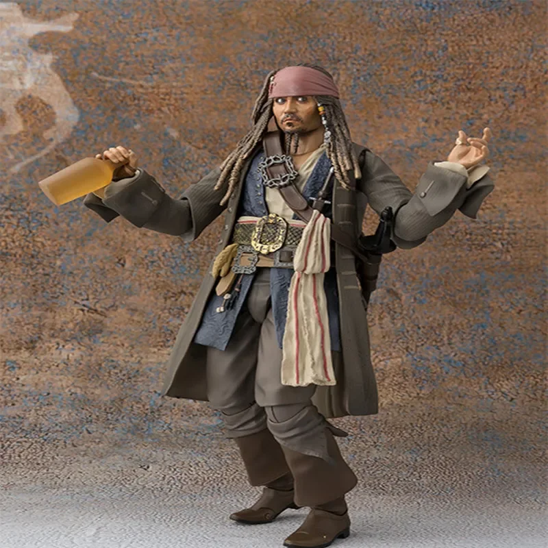 

28cm Movie Pirates of the Caribbean: Dead Man's Chest Capt Jack Sparrow Character figure PVC Statue Collection Model kids gift