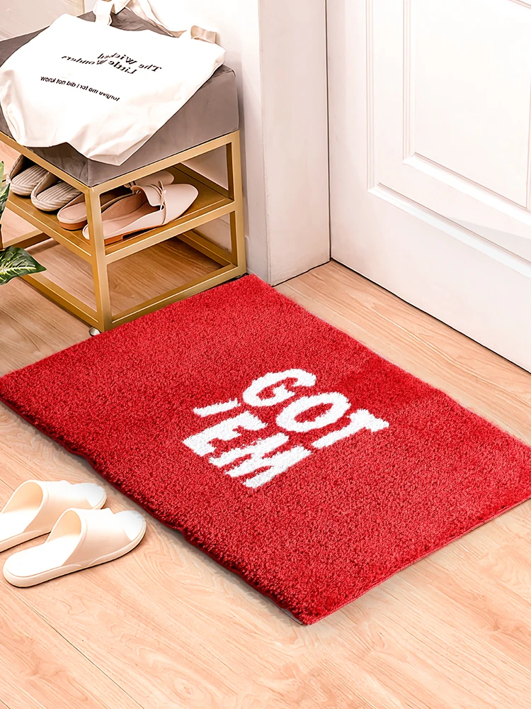 Em Rood Zwart Funky Gebied Tapijt Voor Pluizige Bad Tapijt Sneakers Thuis Floor Mat entree Deurmat _ - AliExpress Mobile