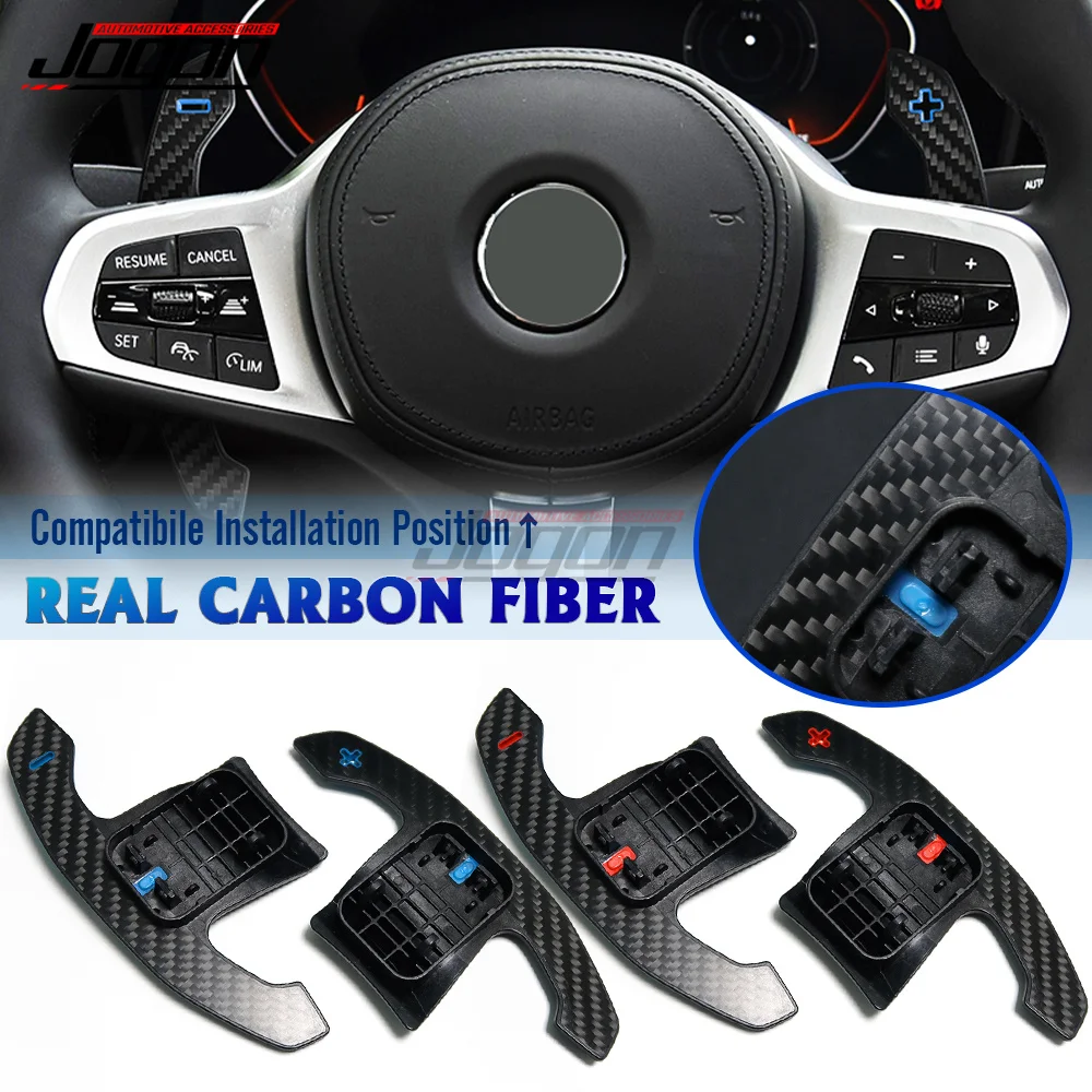 Per Bmw 1 2 3 4 5 6 7 8 Serie F40 M135I F44 G42 G20 Blue Carbon Paddle Shifters Estensione Volante Shifters Sostituzione