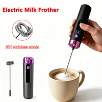 Mousseur à lait électrique rechargeable par USB, 3 vitesses, mousseur à café, mélangeur à cappuccino pour la cuisine et les cafés 1