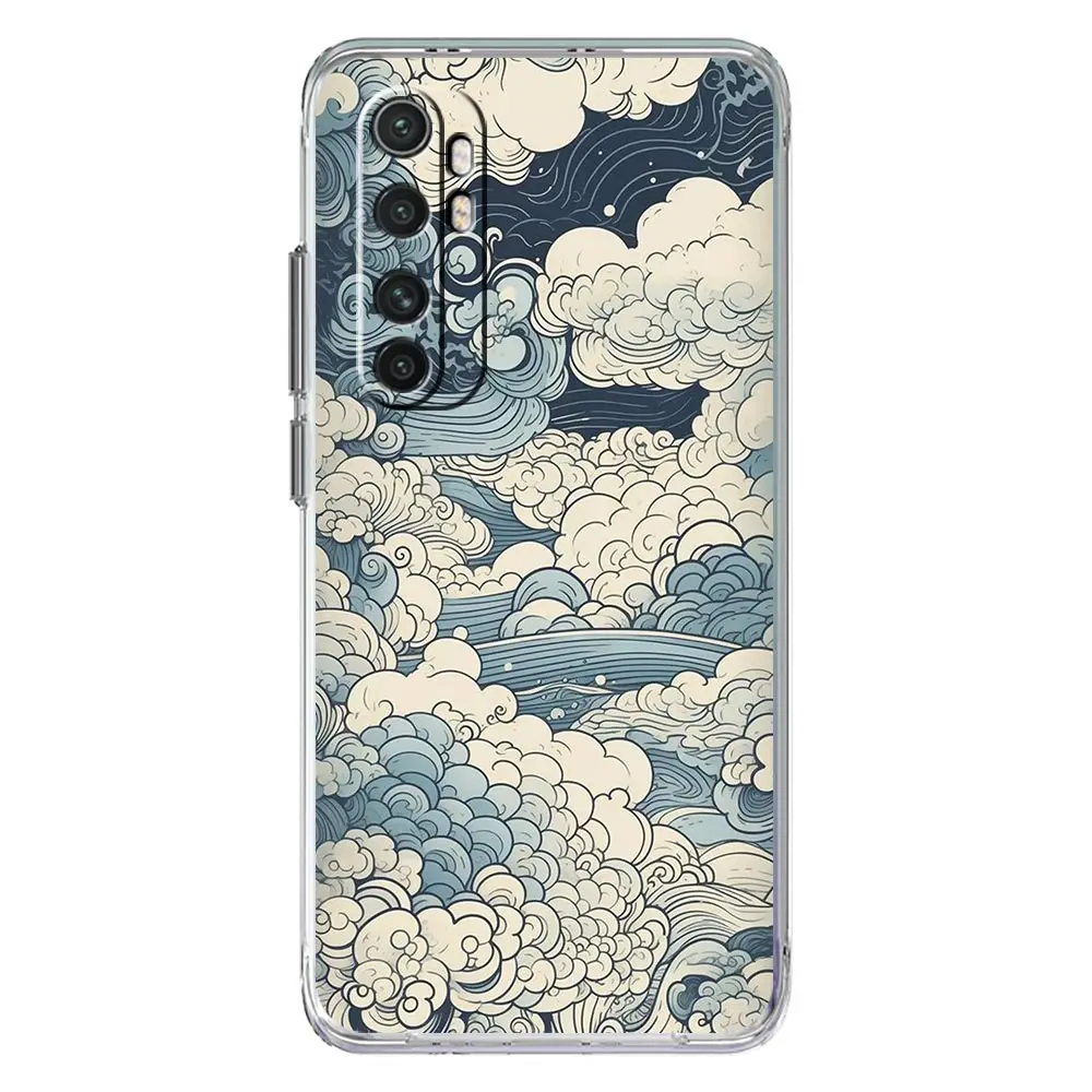 Clear Phone Case with Japanese Landscape Design
