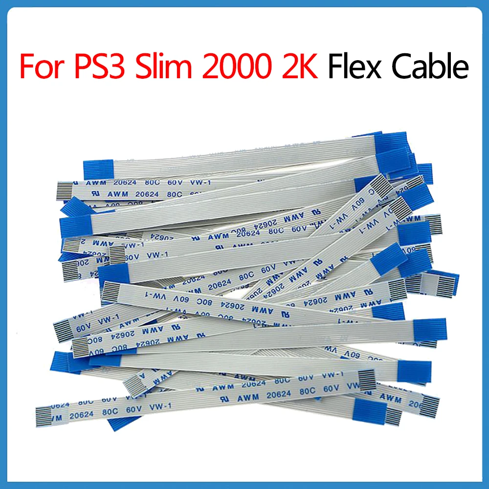 10 Pz Per Ps3 Flex Cable Power Thick Per Ps3 Slim 2000 2K Controller Power On Qff Flessibile Flat Ribbon Cable Sostituzione 10Pin