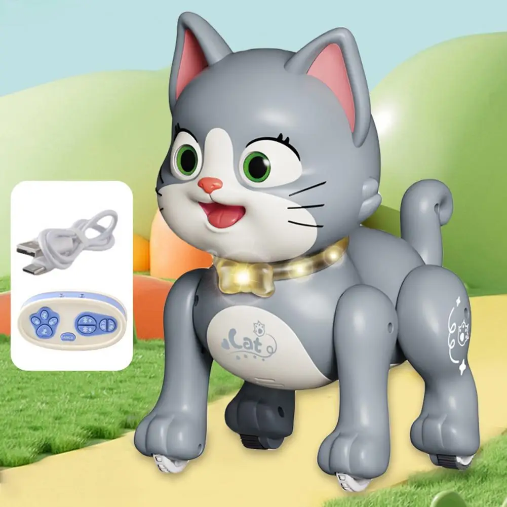 Robot Pet Robot Toy Walking Dancing Rc Robot Dog Cat Toy for Toddlers 2.4ghz Remote Control Pet with Sound Light Gift for Boys 5