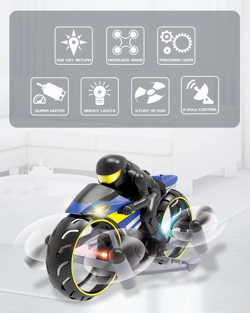 New Remote Control Aircraft, Flying Motorcycles, Cool Electric Toys on Land and In The Air, Gifts for Boys and Girls 2