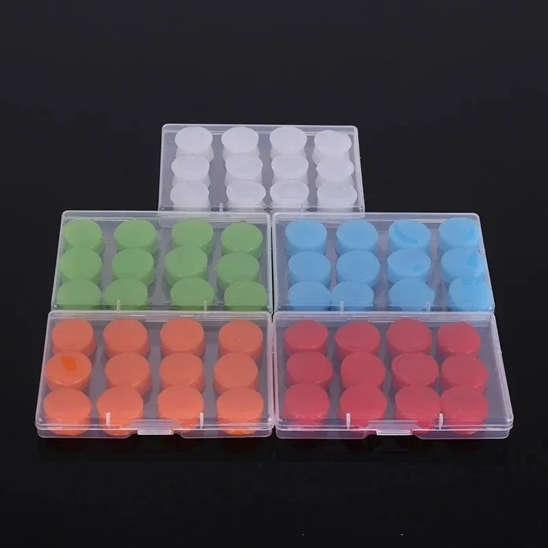 6/12PCS Silicone Ear Plugs Noise Reduction Sleep Anti Canceling Sound Insulation Earplug Protection Sleeping Reusable Ear Plugs foam earplugs silicone earplugs