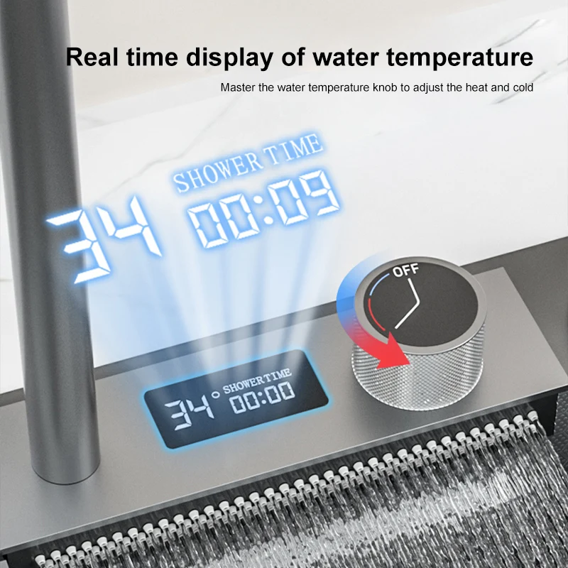 Digital Display Waterfall Embossed Kitchen Sink Stainless Steel Large Single Slot Multifunctional Washbasin For Kitchen