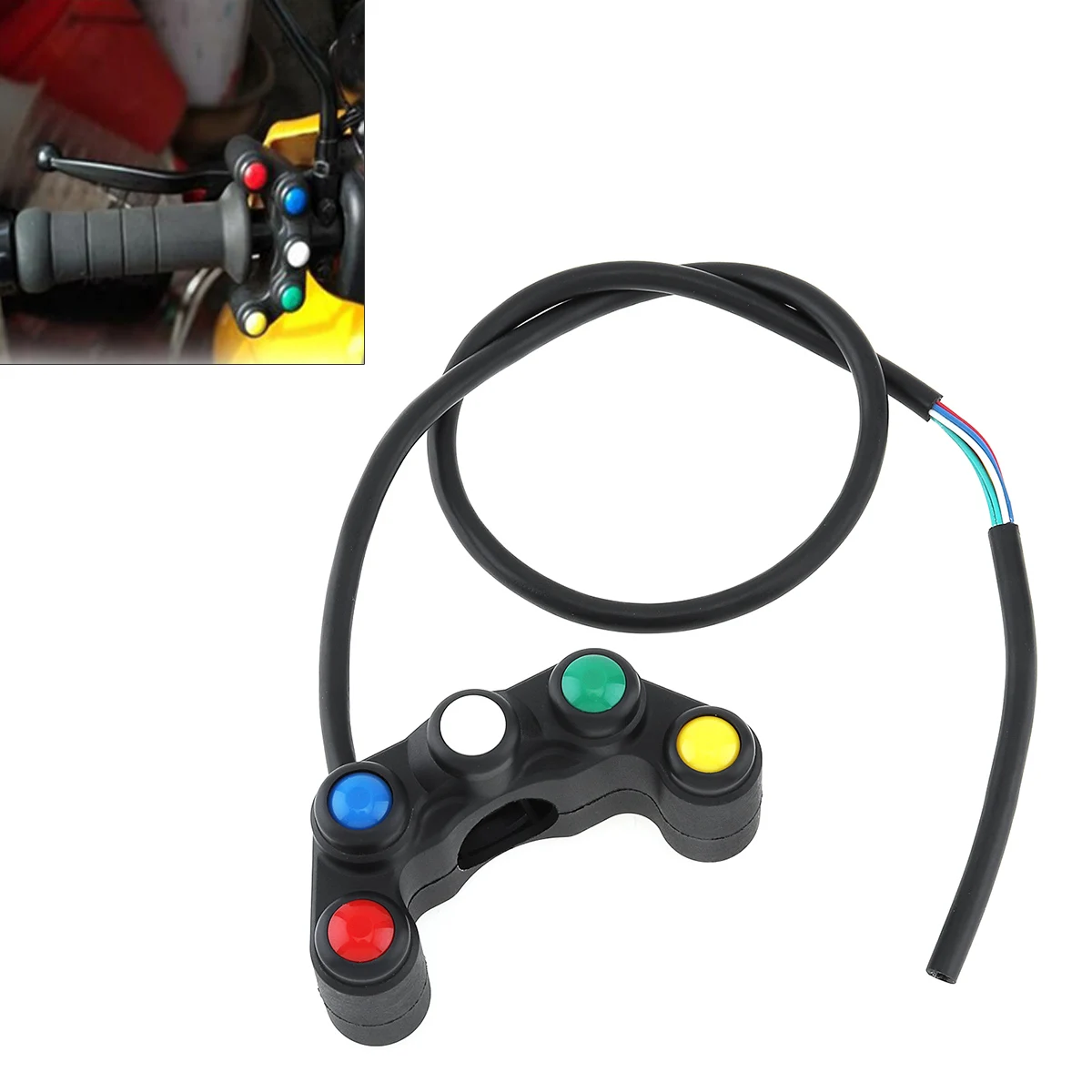 

Рукоятка для мотоцикла, переключатель управления, 5 кнопок, 22 мм, для скутера, квадроцикла