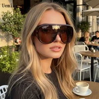 Lunettes de soleil de luxe surdimensionnées pour femmes et hommes, grandes lunettes de sport, tendance, UV400, nouvelle collection 1