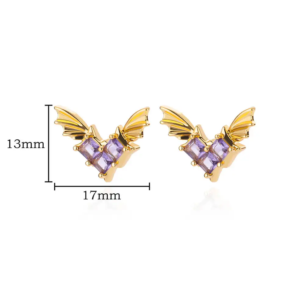 Zircon Earrings For Women Gold Color Stainless Steel Earring Aesthetic