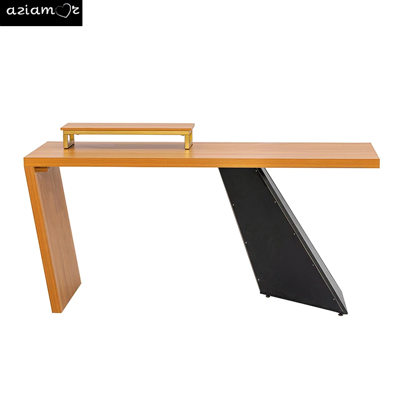 63"Modern Executive Desk ,Rustic Industrial Wooden Writing Desk,Study Desk with Monitor Stand,Rectangular Computer for Home