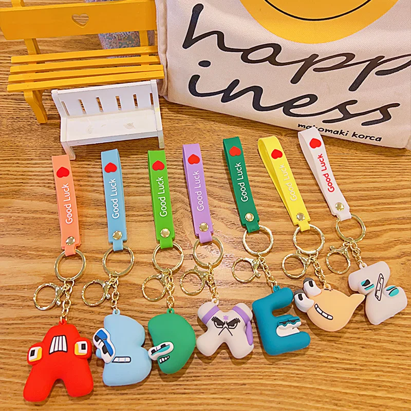 Alphabet Lore Keychain Kawaii New Year Backpack Charm English Letter Animal  Doll Toys Gift for Kids