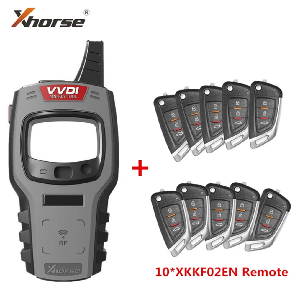 

Xhorse VVDI мини ключ инструмент с 10 шт. Универсальный XKKF02EN дистанционный ключ с функцией ID48 и без одного года ежедневного жетона