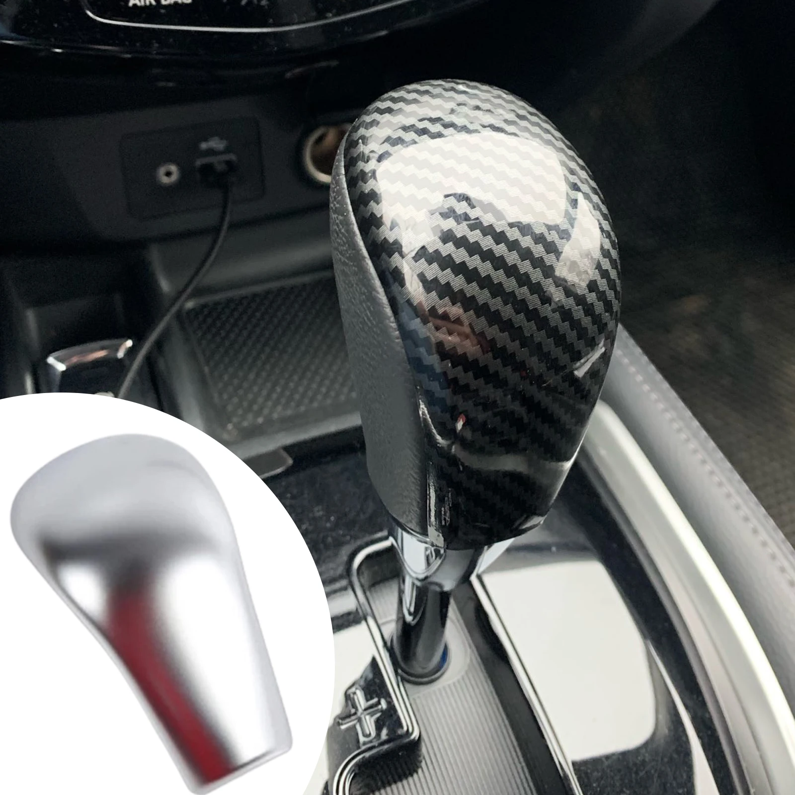 

Car Gear Head Trim for Nissan X-trail XTrail T32 Rogue 2014-2020 Car Gear Head Shift Knob Cover Gear Shift Handle Ball Collars