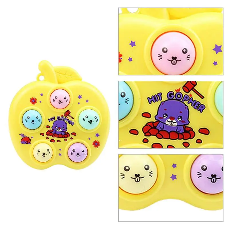 Mole Keychain Electronic Fidget Toy Mini Hamster Mole Keychain Lightweight Electronic Fidget Toy Classic Colorful For Adult And