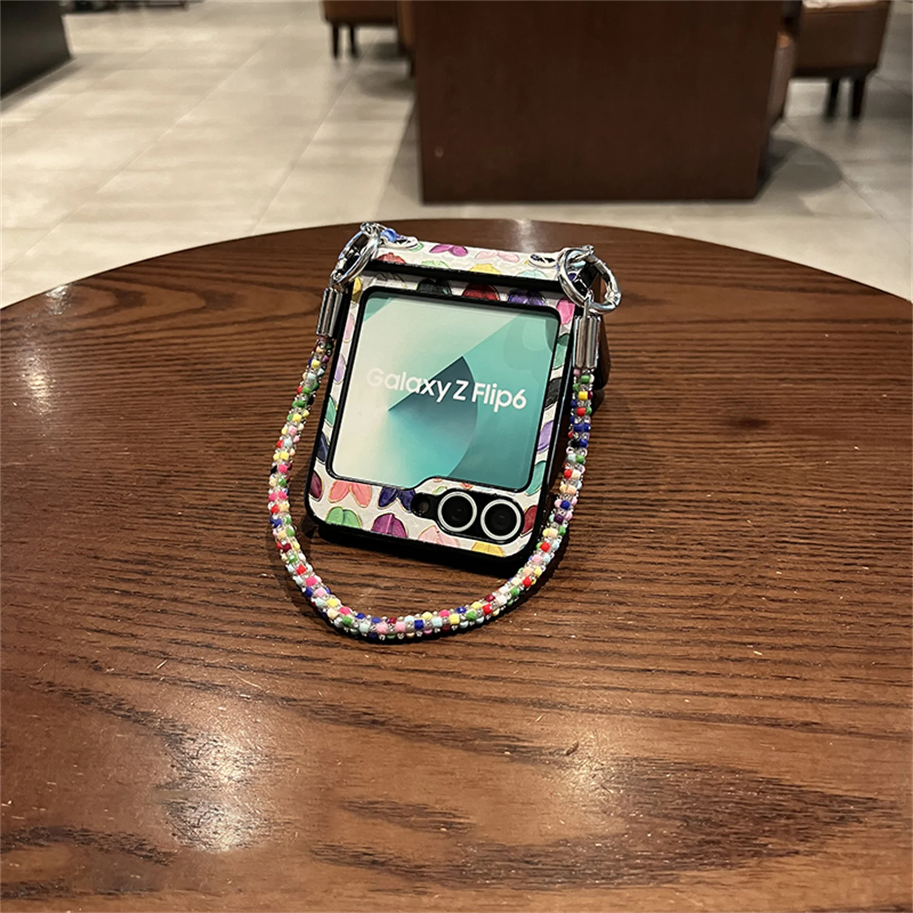 Cute Colorful Love Heart Phone Case with Bracelet
