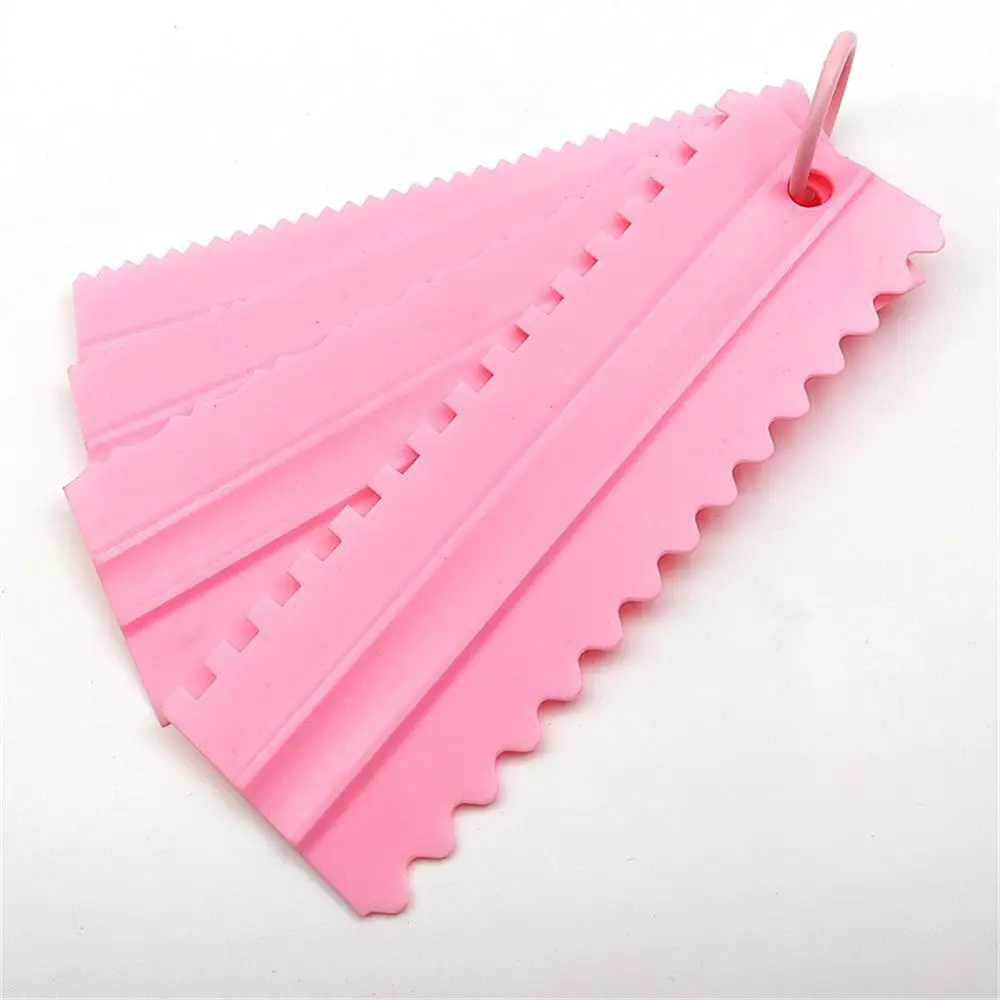 Description Picture 2 of item4Pcs/Set Cream Scraper PP Cream Smoother Pastry Icing Combs Spatulas DIY Baking Tools Bakery Accessories Cake Decorating Comb