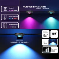 300FT Permanent Outdoor RGB Lights IP67 Waterproof Smart Eave Light DIY Scenes for House Roof Decor Christmas Holiday Daily - Image 5