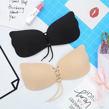 women seamless adhesive sticky bra sexy strapless