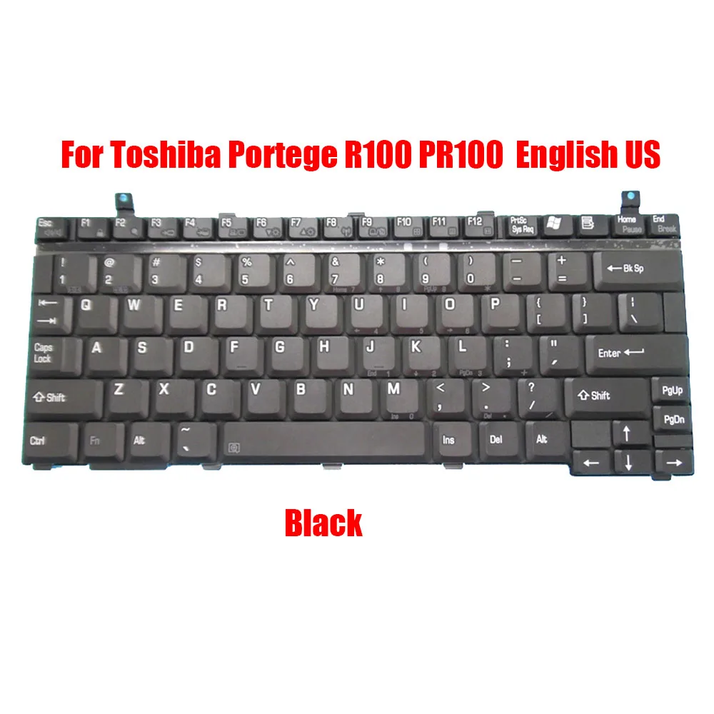

English US Laptop Keyboard For Toshiba For Portege R100 PR100 9J.N7482.201 NSK-T6201 Black New