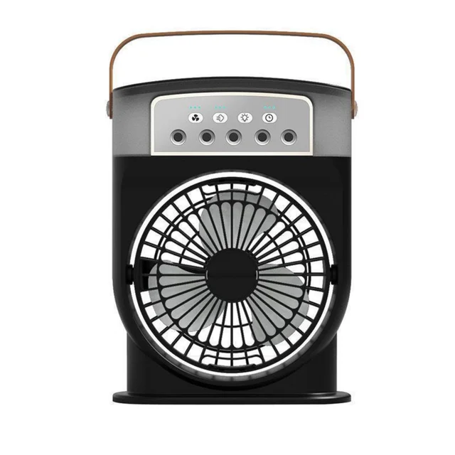 Ventilateur de pulvérisation silencieux 5 en 1 avec humidification de l'air, réservoir 600 ml, 180 °   sortie d'air, 360 °   circulation d'humidité de l'air, noir 1