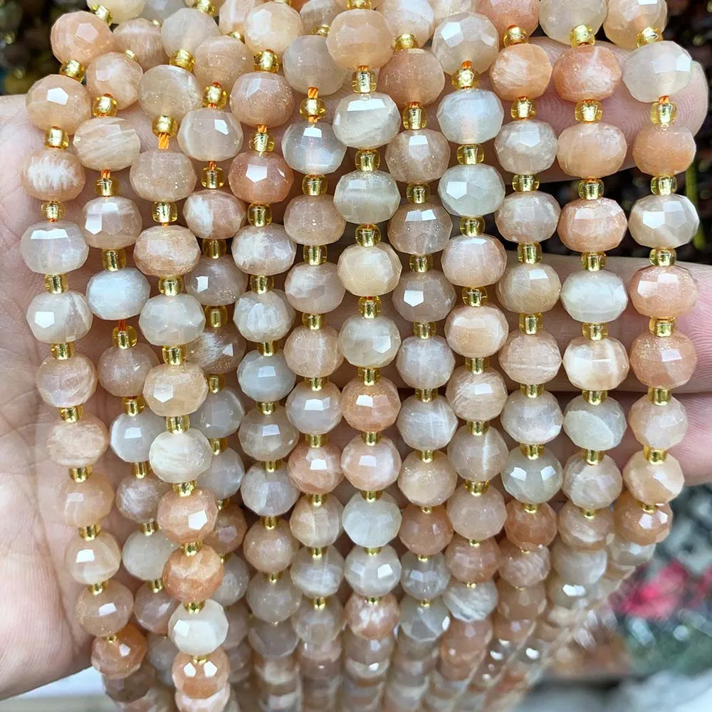 Natürliche Amazonit-Abacus-Perlen, 6 x 8 mm, poliertes Tigerauge, Abstandshalter, Perlen für DIY-Herstellung von Schmuck, Zubehör, Armband, Halskette – Detail 19