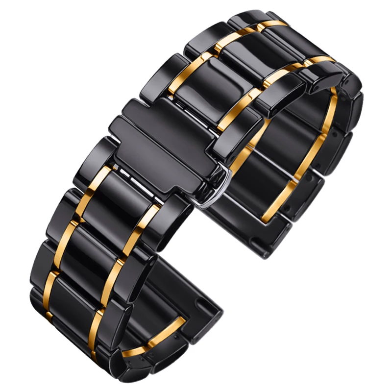 Ceramic Watch Strap with Bracelet Design