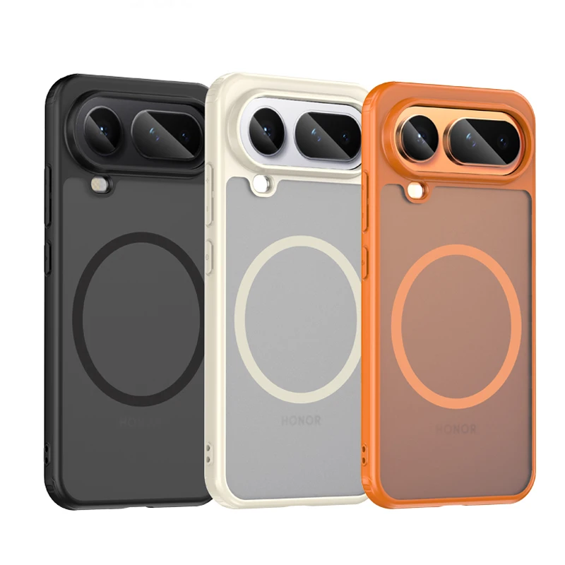 For Honor Magic 8 Pro Air: Magnetic Translucent Matte Shockproof Case