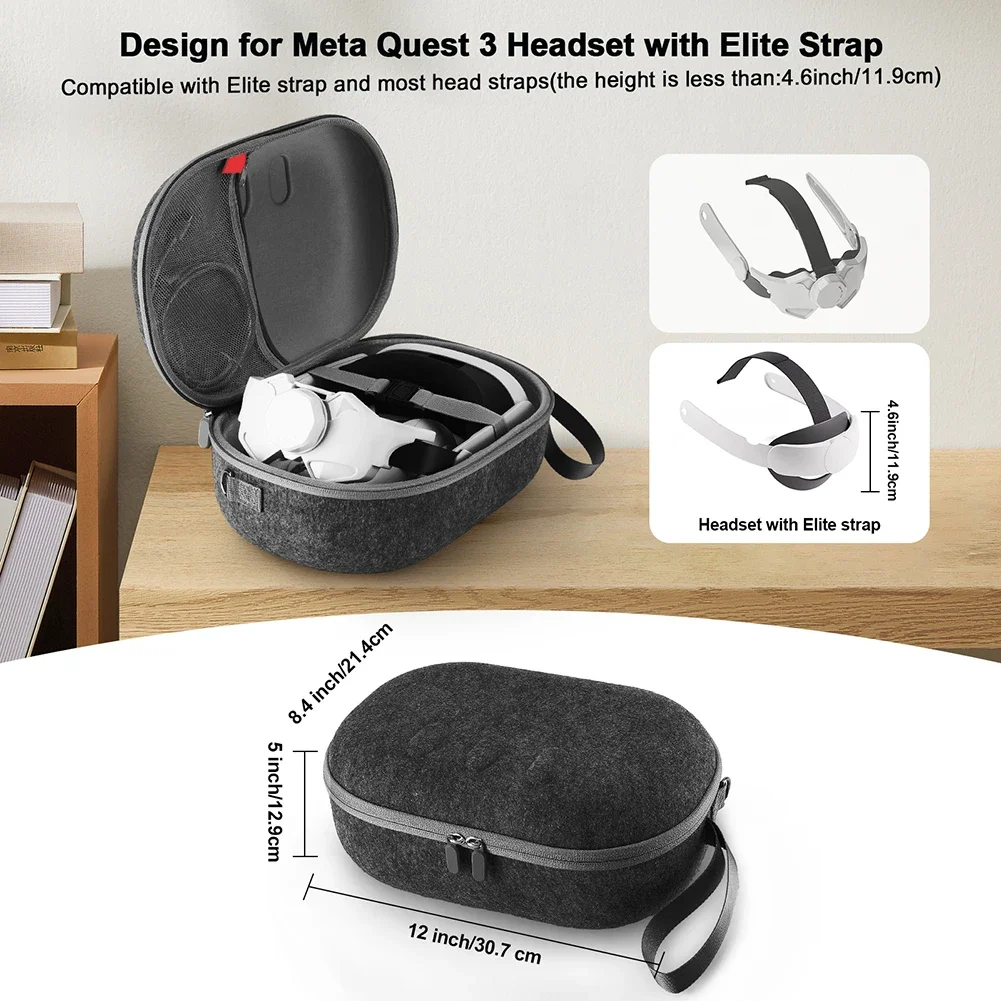 EVA Shockproof Protective Travel Case with Shoulder Strap - Hardshell Design