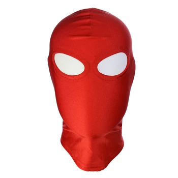 Mask Spandex Lycra Hood Bdsm SM Role Playing Game Erotic Latex Leather Fetish Open Mouth Hood Mask Adultos Porn Toys Sex Toy 5