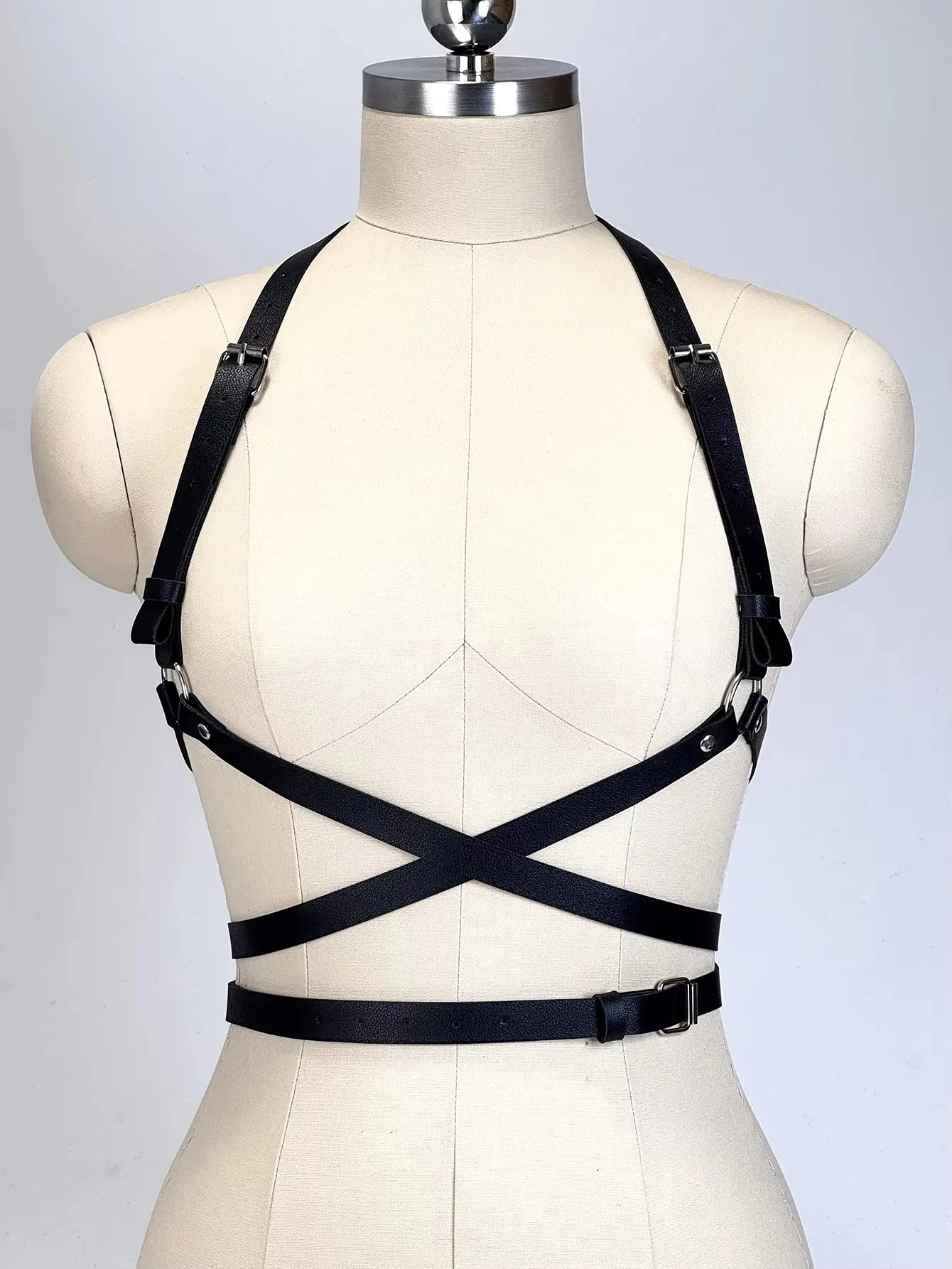 Damen Punk Mode Gürtel Street Style Taillengürtel Hosenträger für Frauen Körper-Harness Korsett-Gürtel Gothic Kleidung Accessoire – Detail 8