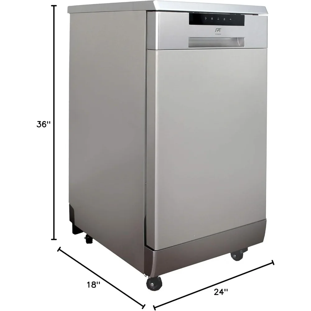 SD-9263SSA 18&Prime; Wide Portable Stainless Steel Dishwasher with ENERGY STAR, 6 Wash Programs, 8 Place Settings