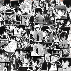 Bungo Stray Dogs Anime Stickers Pack - Black and White Cartoon Graffiti Decals (60PCS)