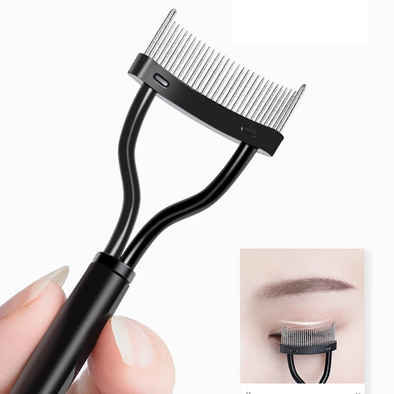 1PC Metal Eyelash Curler Lash Separator Foldable Eyelash Brush Comb