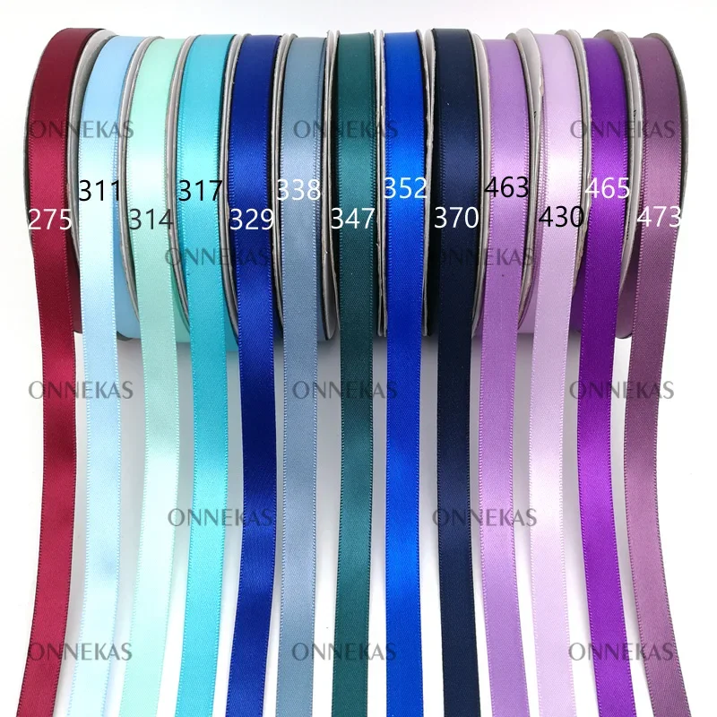 3/8" 9mm Satin Ribbon Double Face Polyester Double Sided Tape Gift Wrapping Wedding Crafts (22.5M) 642101