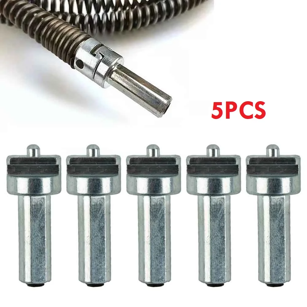 

5x Electric Drill Angle Grinder Connecting Rod Dredge Cleaner Joint Sewer Spring Pipe Cleaning Tool Connector Adapter