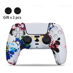 Silicone Protective Cover Sleeve for Gaming Controller with Joystick Grips (Rainbow)