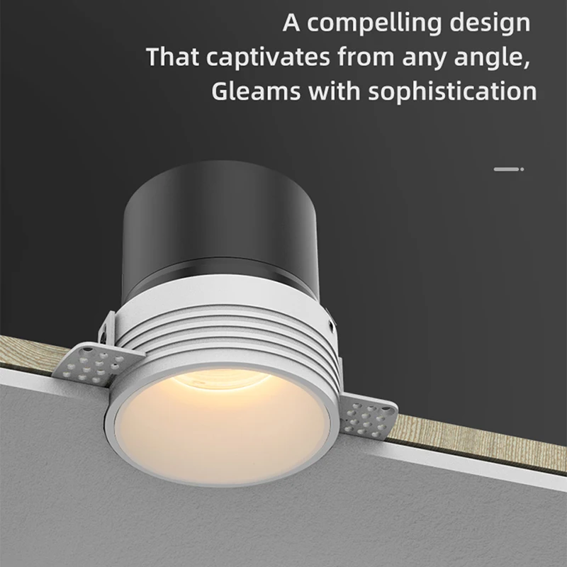 Aisilan LED Recessed Downlight COB Chip CRI97 Frameless Spot Lamp Minimalist Easy Installation for Living Room Bedroom led downlight led spotlight