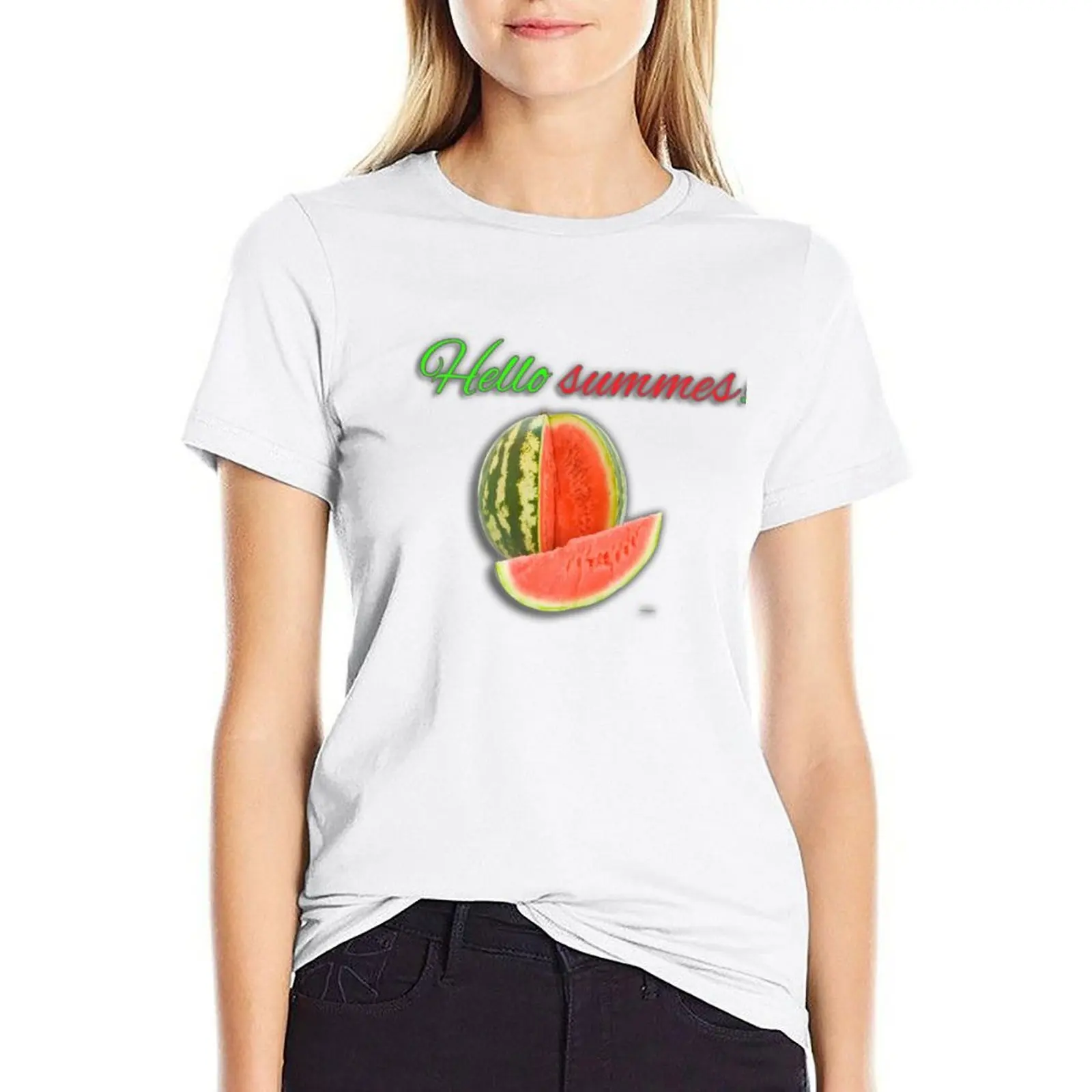 

Hello summer T-shirt Female clothing cute tops t-shirt dress for Women sexy